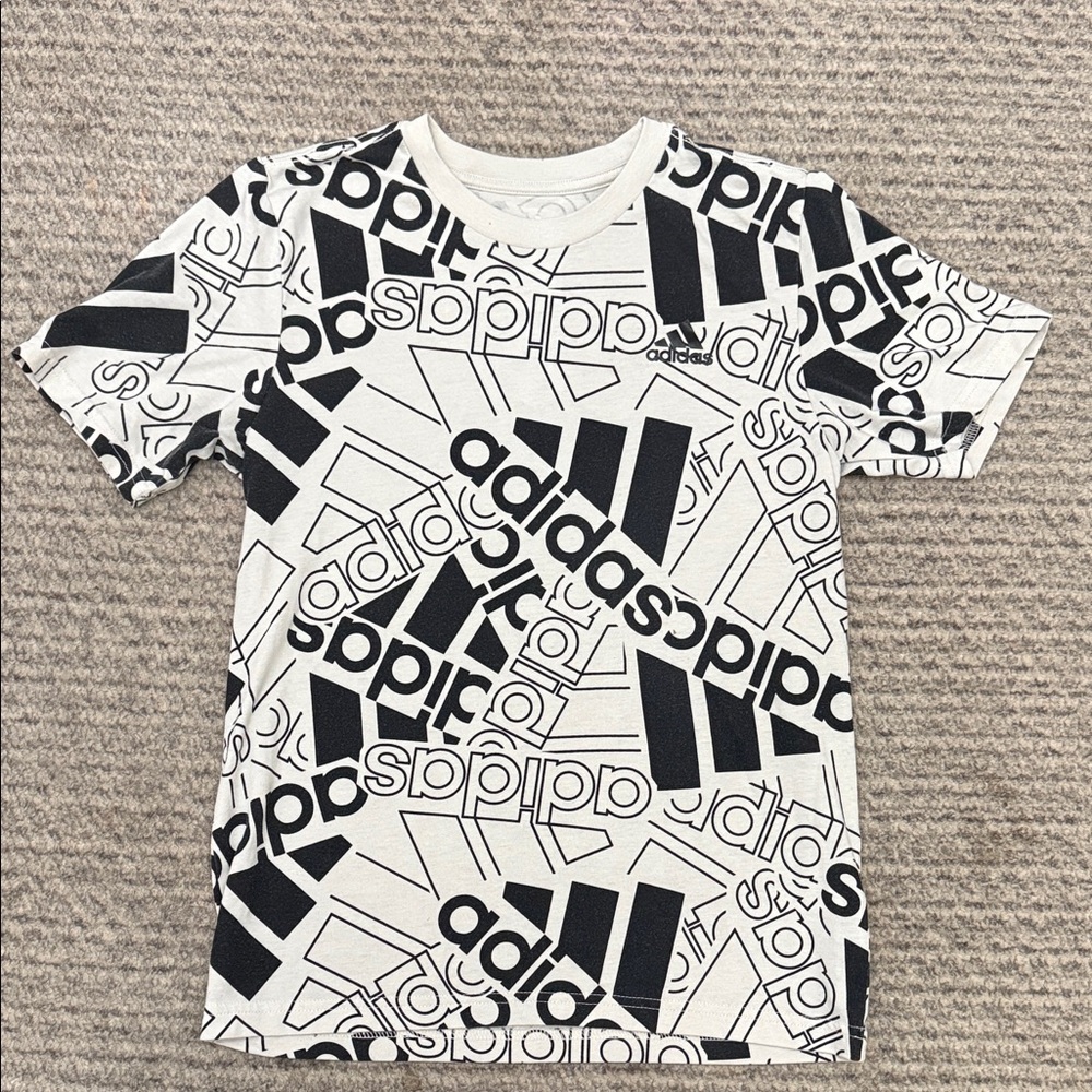 Adidas Kids Graphic Tee - Black and White